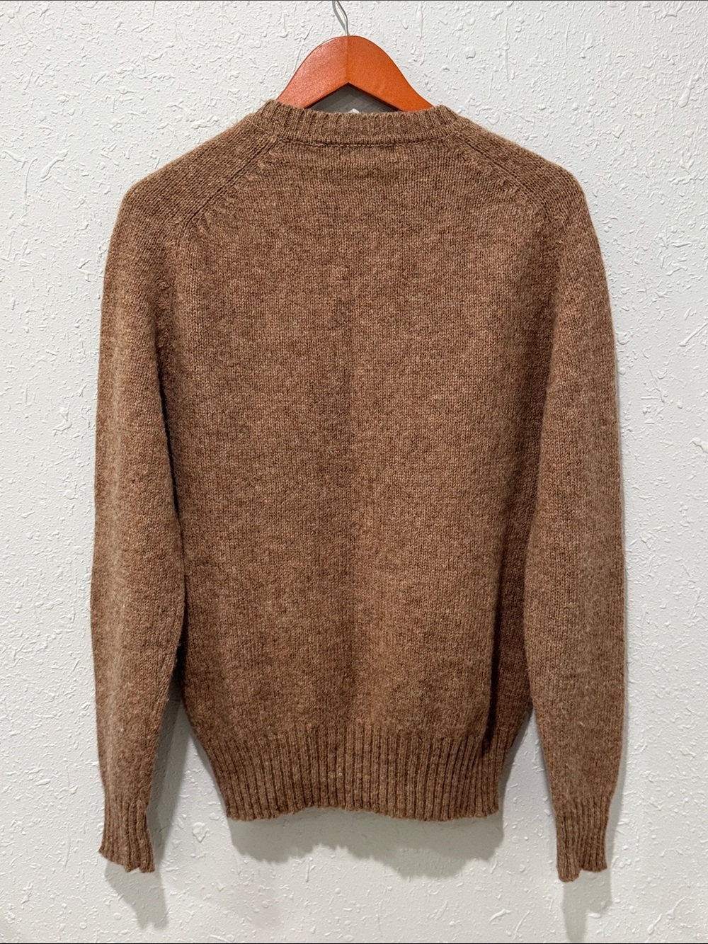 VTG Mens Brown Carl Michaels Sz L 100% Shetland Wool Grandpacore Knit Fisherman - Picture 3 of 10